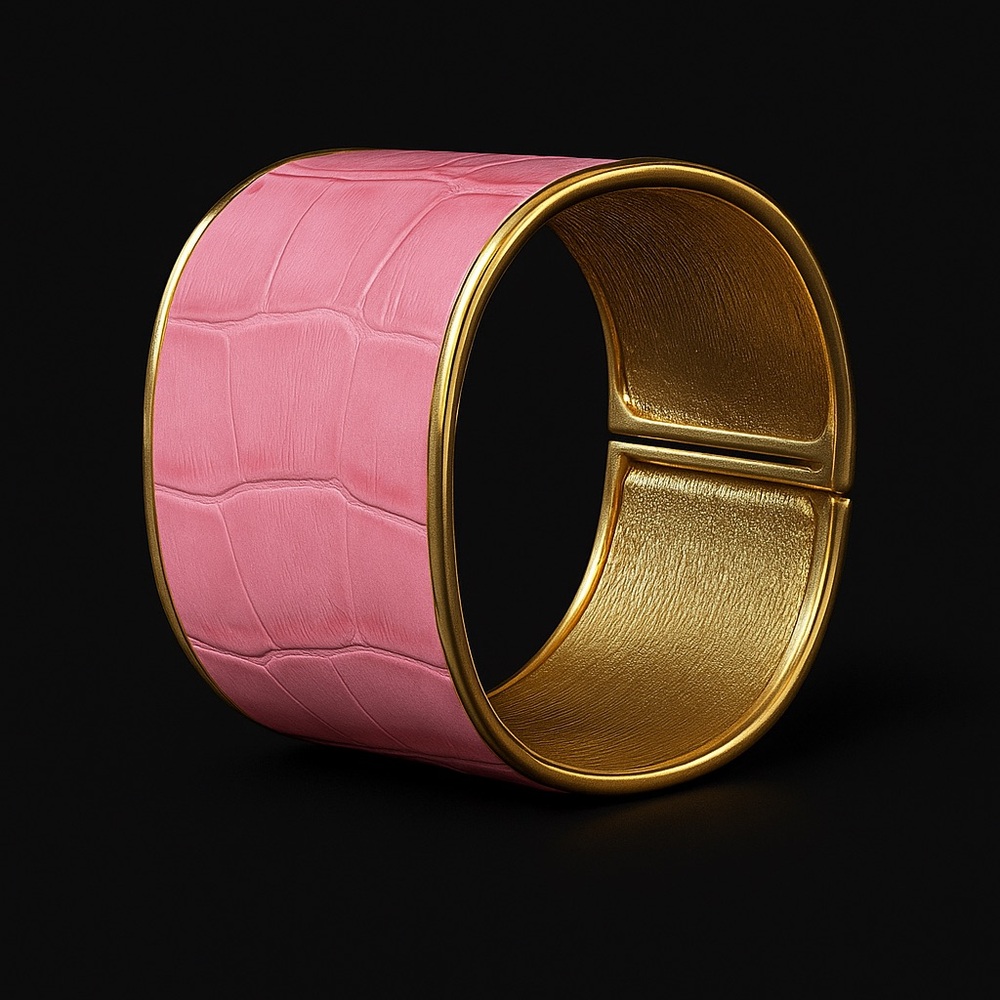 Elegant Pink and Gold Bracelet